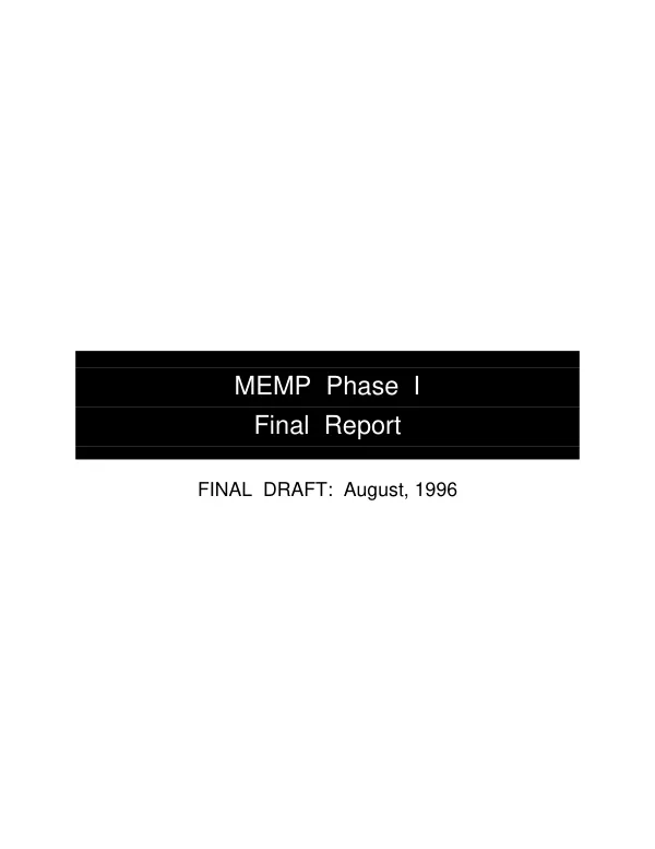MEMP [Malawi environmental monitoring program] phase I : final report