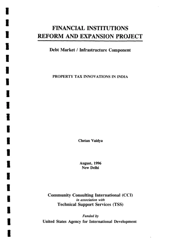 Property tax innovations in India