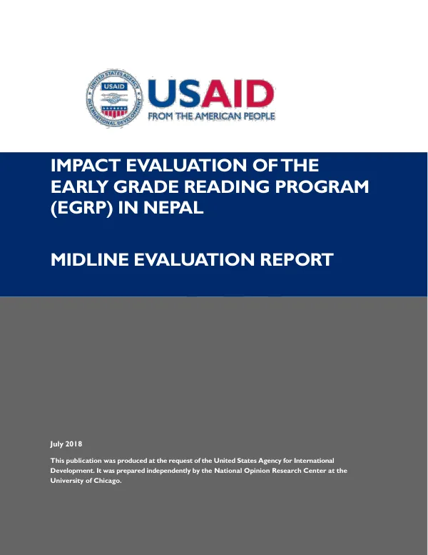 Impact evaluation of the early grade reading program (EGRP) in Nepal : midline evaluation report