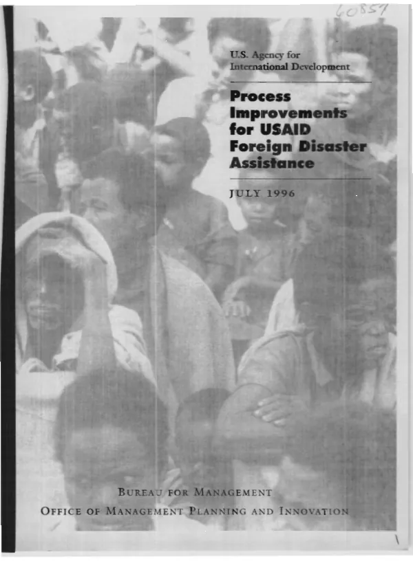Process improvements for USAID foreign disaster assistance