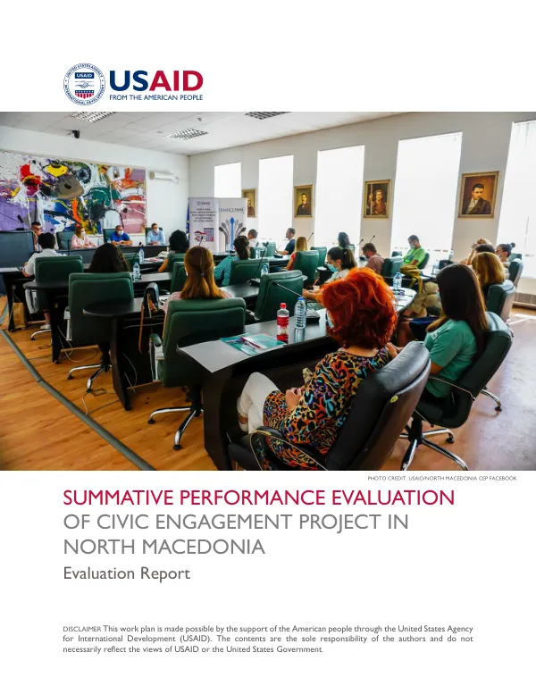 Summative Performance Evaluation of Civic Engagement Project in North Macedonia Evaluation Report