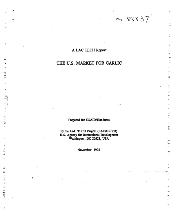 The U.S. market for garlic