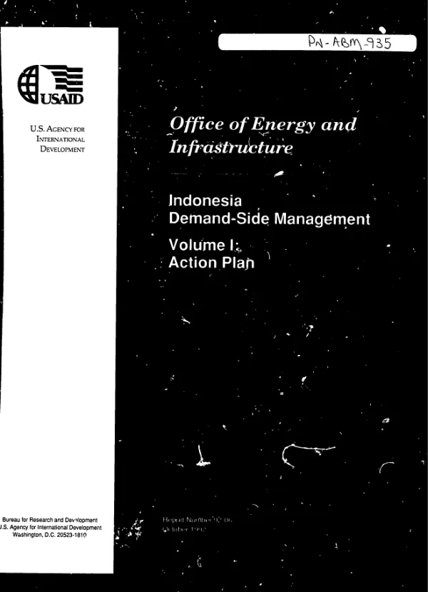 Indonesia demand-side management -- volume I : action plan