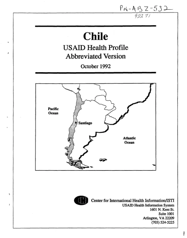 Chile : USAID health profile -- abbreviated version