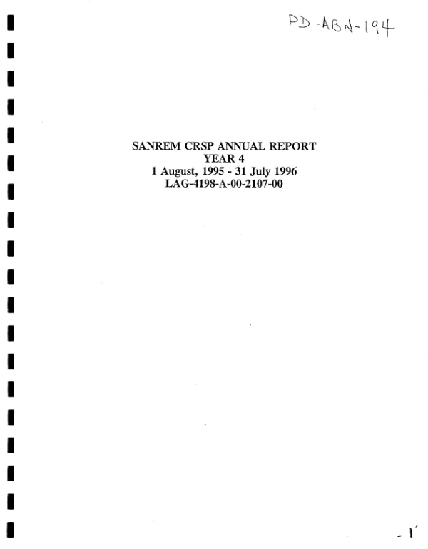 Final report : drug abuse prevention project mid-term evaluation (project no. 532-0161)