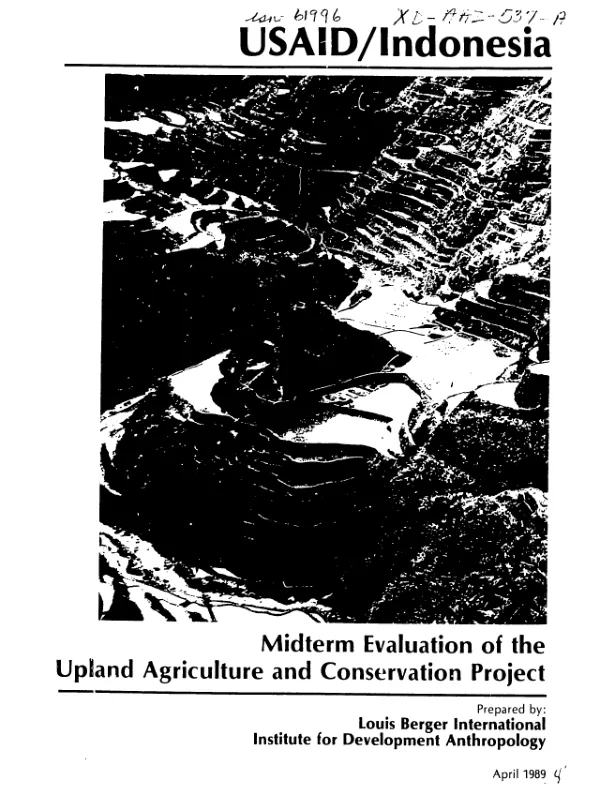 Midterm evaluation of the upland agriculture and conservation project, Indonesia