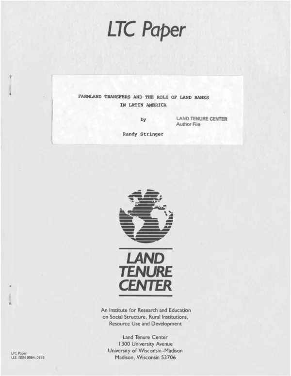Farmland transfers and the role of land banks in Latin America