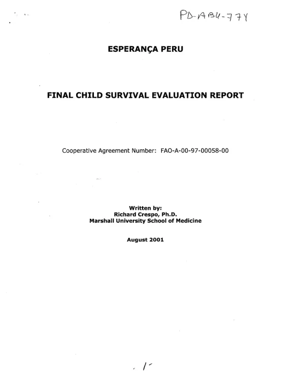 Population sector assessment