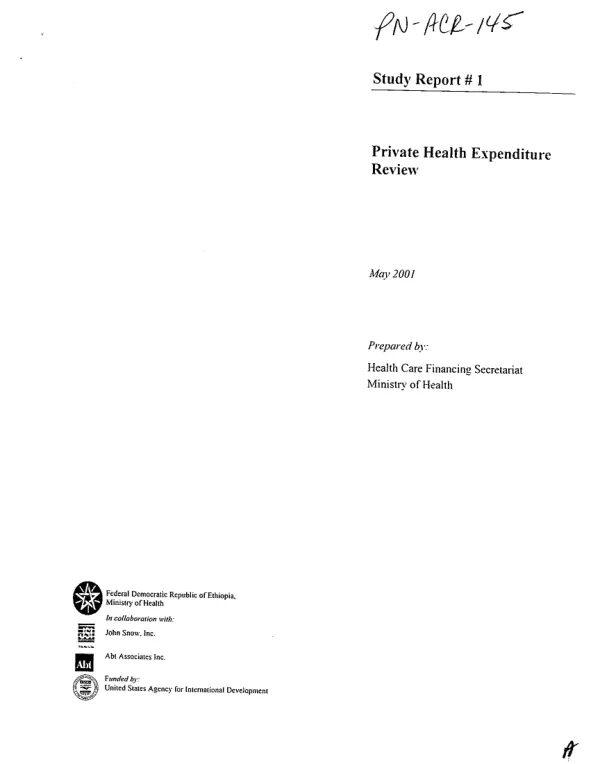 Private health expenditure review