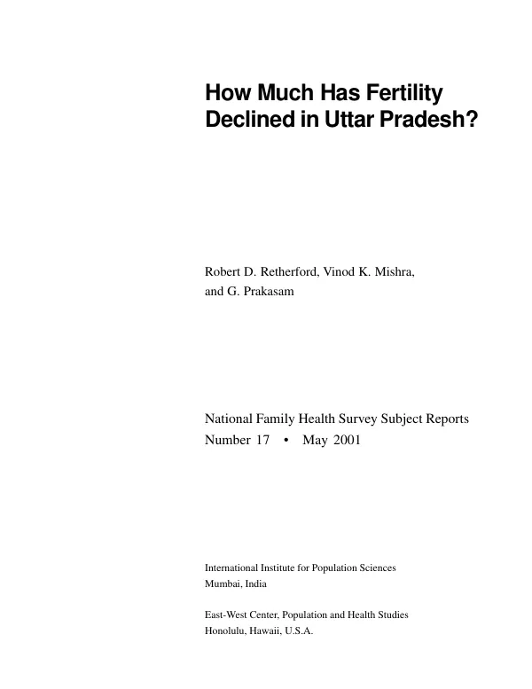 How much has fertility declined in Uttar Pradesh?