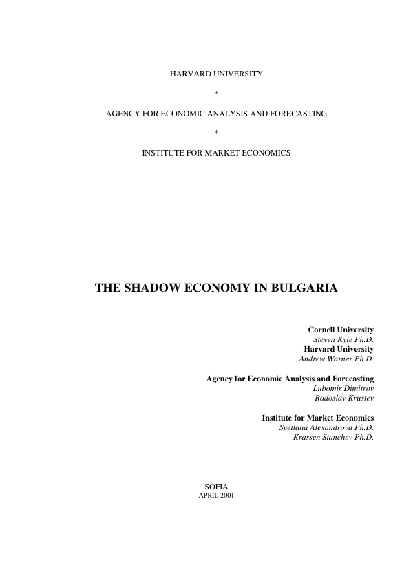 Shadow economy in Bulgaria