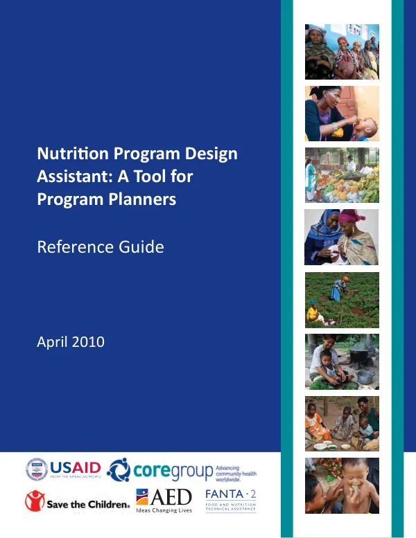 Nutrition program design assistant : a tool for program planners (NPDA) -- reference guide