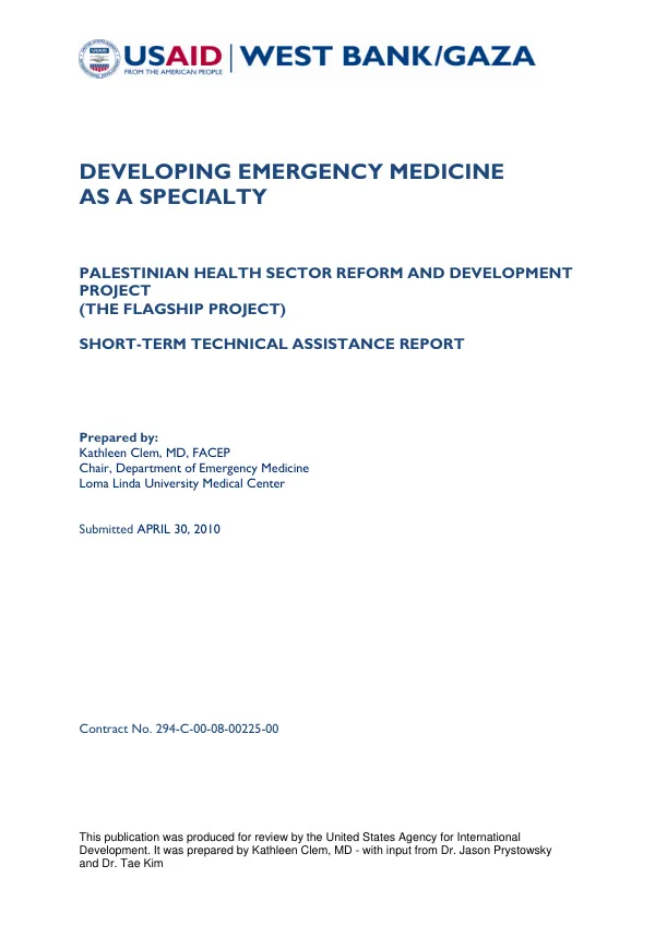 Developing emergency medicine as a specialty