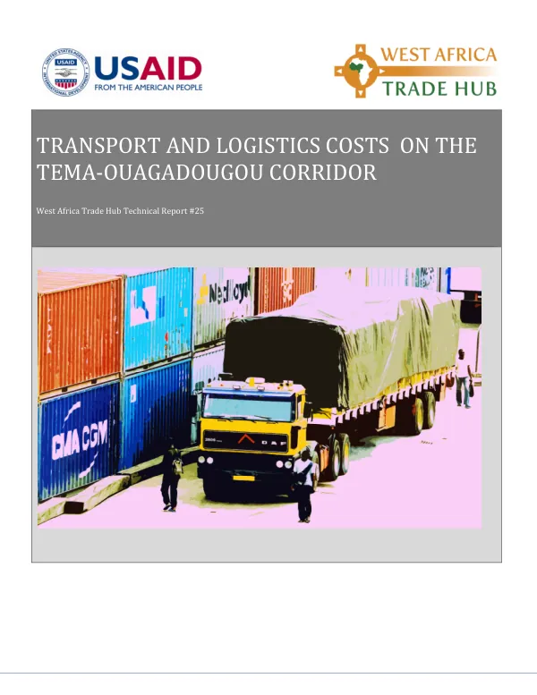 Transport and logistics costs on the Tema-Ouagadougou corridor