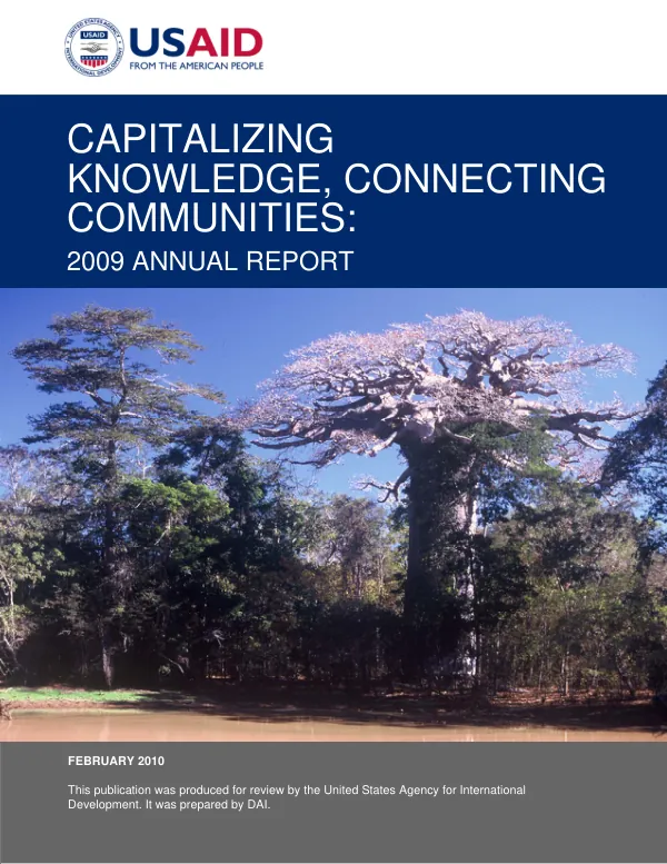 Capitalizing knowledge, connecting communities : 2009 annual report