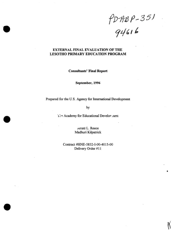 Audit of USAID/Mali"s education program