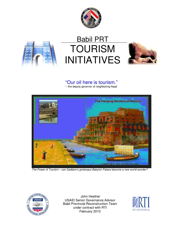 Tourism initiatives