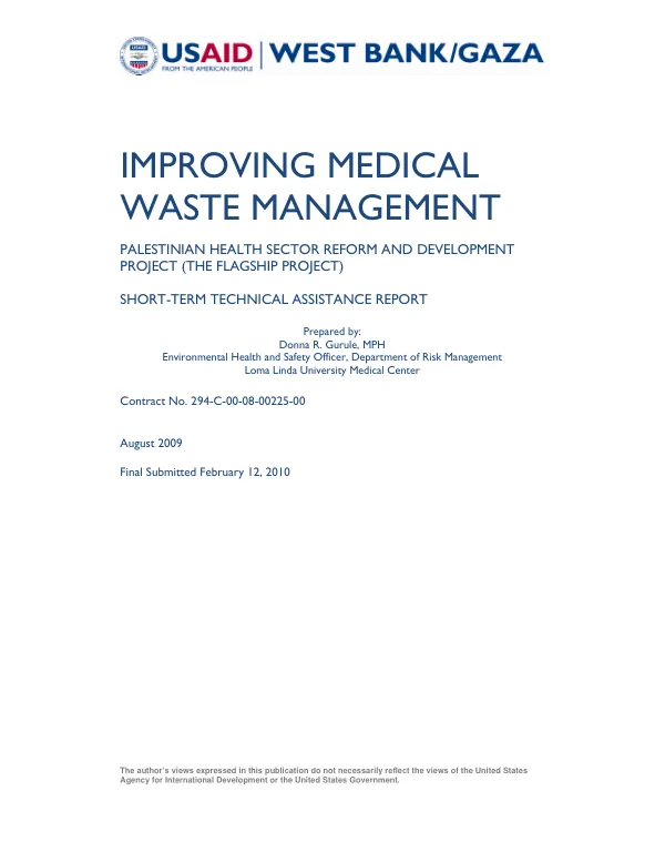 Improving medical waste management