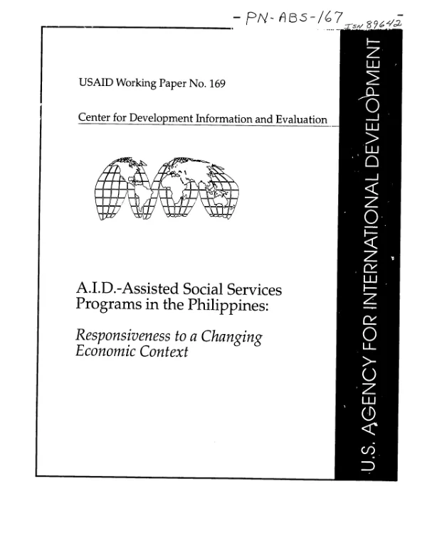 AID-assisted social services programs in the Philippines : responsiveness to a changing economic context