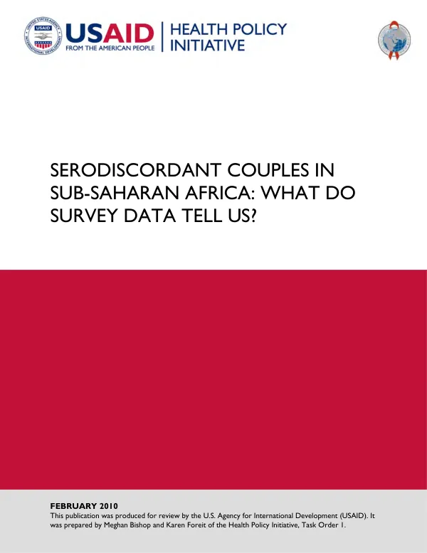 Serodiscordant couples in sub-Saharan Africa : who to survey data tell us?
