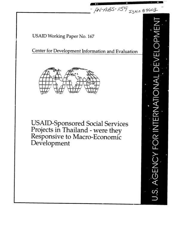 USAID-sponsored social service projects in Thailand : were they responsive to macro-economic developments?