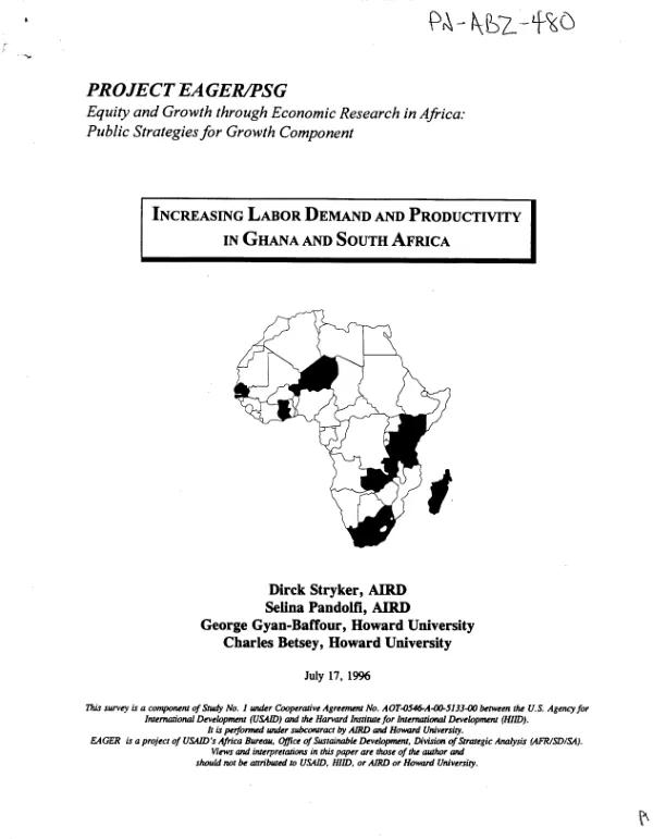 Increasing labor demand and productivity in Ghana and South Africa
