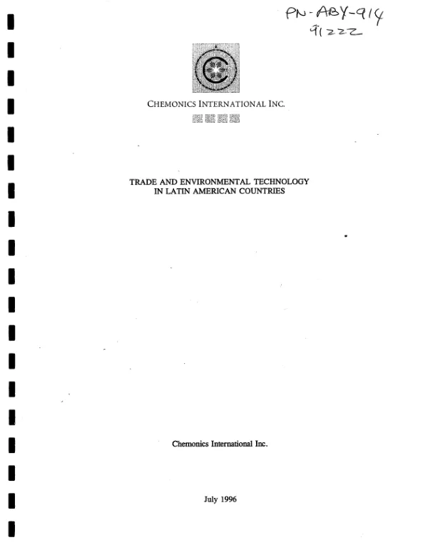 Trade and environmental technology in Latin American countries
