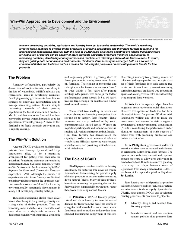 Farm forestry : cultivating trees as crops