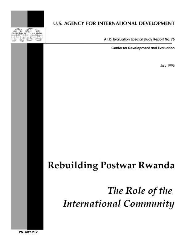 Rebuilding postwar Rwanda : the role of the international community