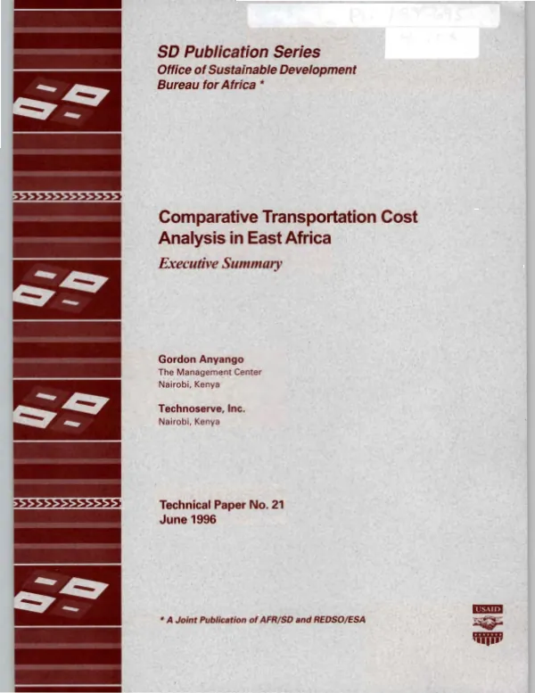 Comparative transportation cost analysis in East Africa : executive summary