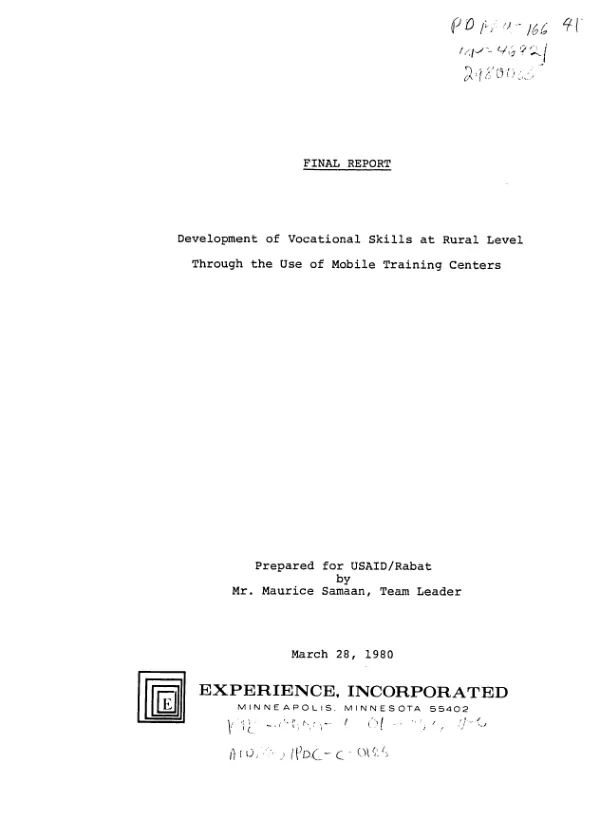 Report on an advertising pretest for the personal choice injectable [contraceptive] (one volume only)