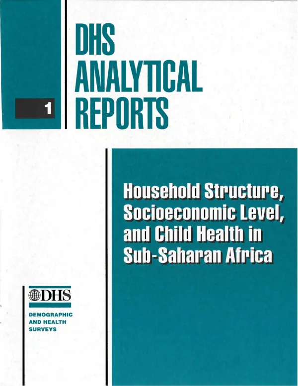 Household structure, socioeconomic level, and child health in sub-Saharan Africa
