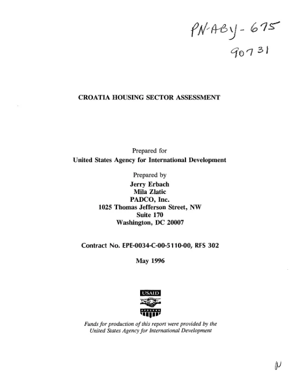 Croatia housing sector assessment
