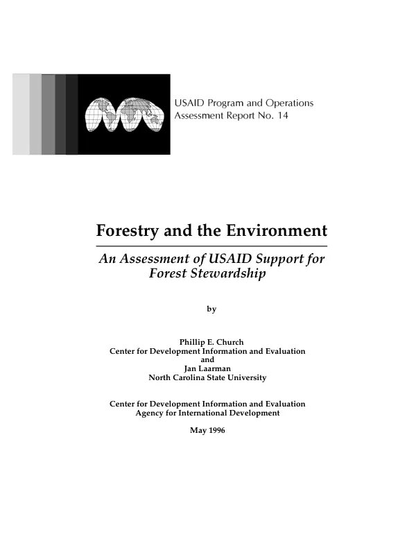 Forestry and the environment : an assessment of USAID"s support for forest stewardship