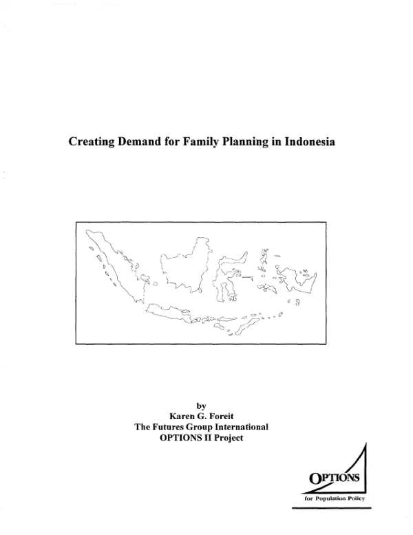Creating demand for family planning in Indonesia