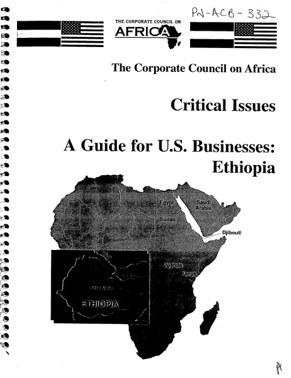 Critical issues -- a guide for U.S. businesses : Ethiopia
