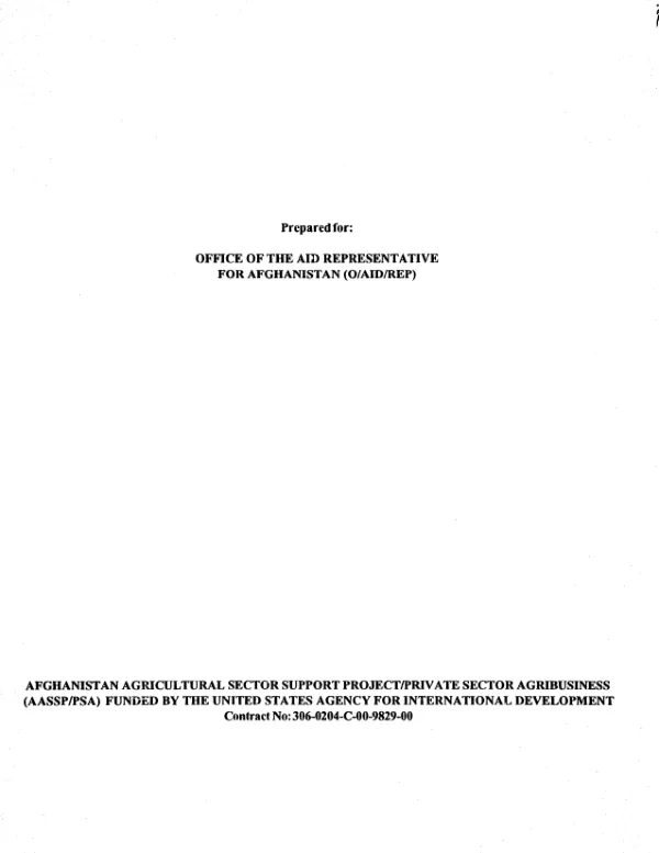 Afghanistan 1992 wheat production survey : Balkh and Jawzjan Provinces