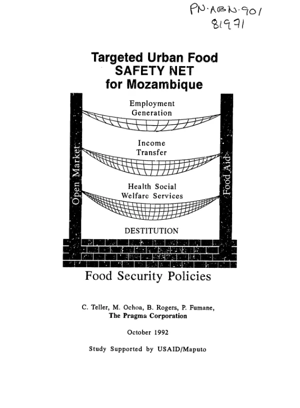 Targeted urban food safety net for Mozambique : an assessment of program options