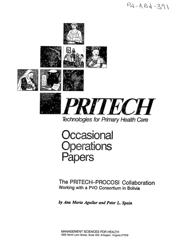 PRITECH - PROCOSI collaboration : working with a PVO consortium in Bolivia