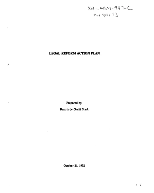 Legal reform action plan