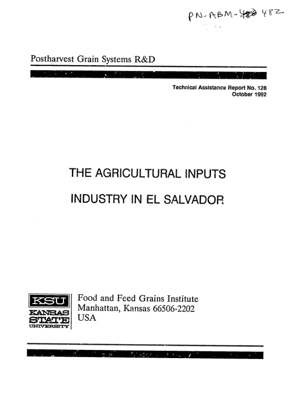 Agricultural inputs industry in El Salvador