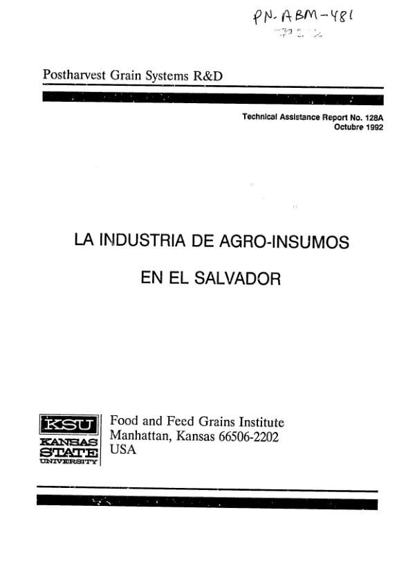 Industria de agro-insumos en El Salvador