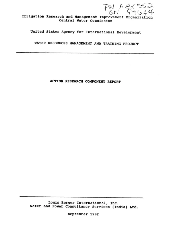 Action research component report