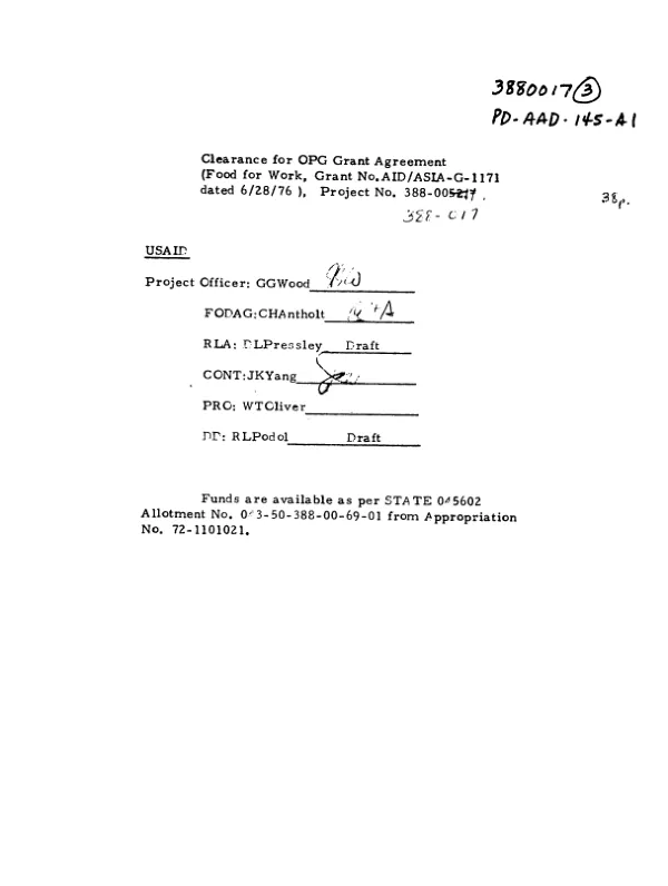 AID grant agreement no. AOT-2018-G-00-2189-00, AOT-0492-G-00-2189-00, and AOT-2018-G-00-2146-00 to AFRICARE in support of its application, entitled `Emergency water supplies for drought - stricken Southern Africa (Zambia, Malawi and Zimbabwe)," dated July 16, 1992