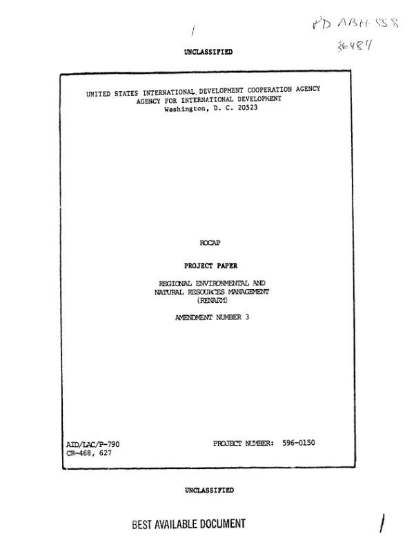 Regional environmental and natural resources management : amendment no. 3