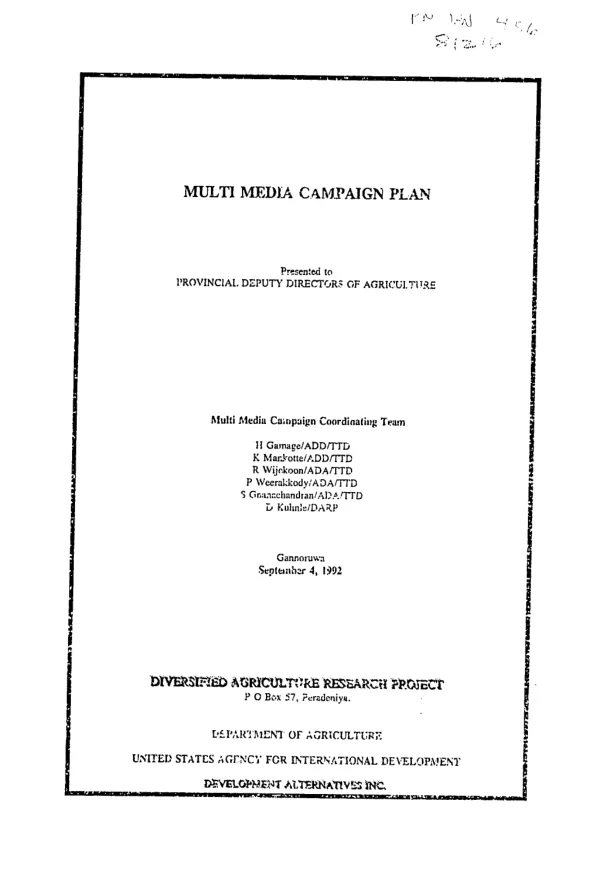 Multi media campaign