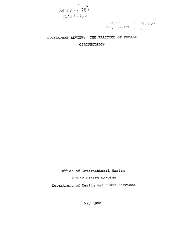 Literature review : the practice of female circumcision