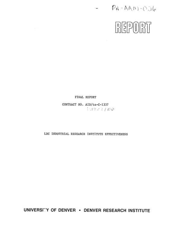 LDC industrial research institute effectiveness