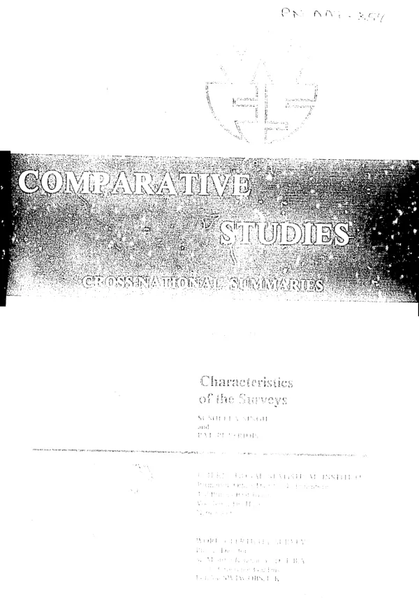 Characteristics of the surveys