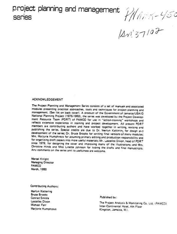 Project scheduling - network analysis